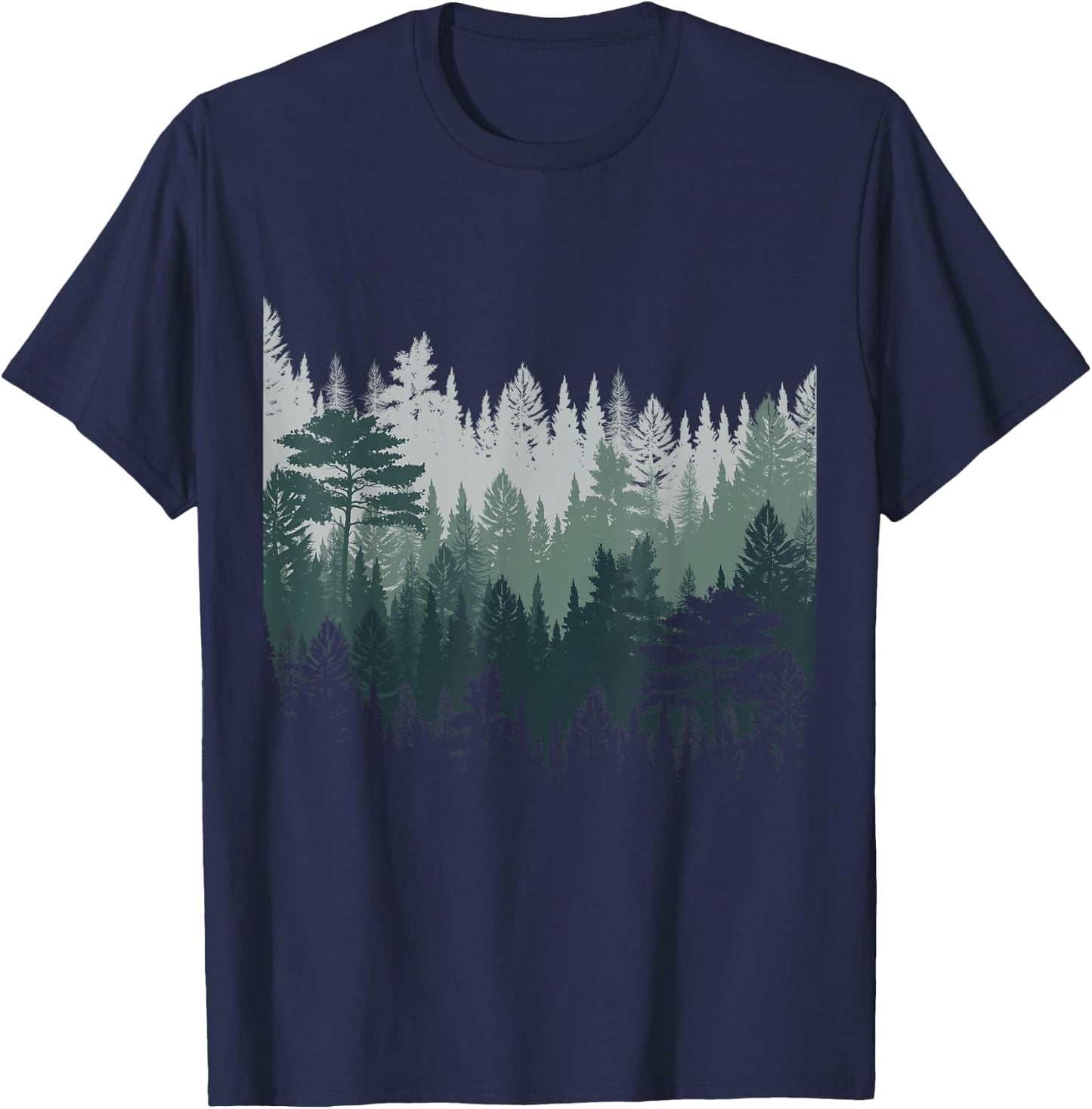 Outdoor Nature Trees Wildlife Night Forest T-Shirt - T-Shirt | Navy