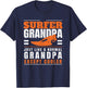 Surfer Grandpa Surf Grandfather Surfing Fathers Day Surfers T-Shirt - T-Shirt | Navy