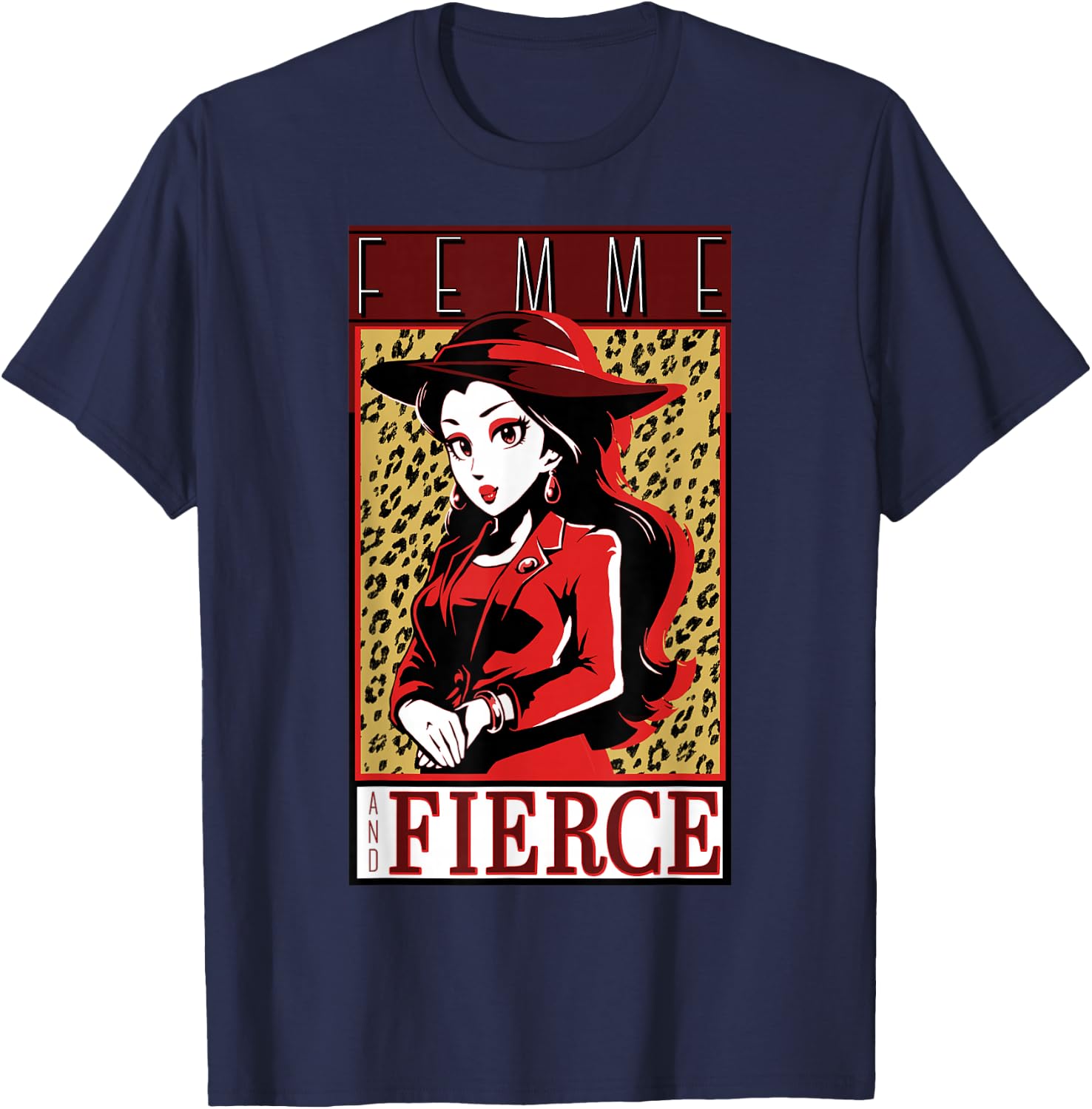 Super Mario Odyssey Vintage Nintendo Femme Fierce Poster T-Shirt - T-Shirt | Navy