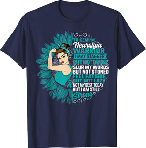 Trigeminal Neuralgia Awareness Not My Best But Strong Woman T-Shirt - T-Shirt | Navy