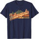 Indianapolis, Indiana Retro Vintage 70s 80s Distressed T-Shirt - T-Shirt | Navy