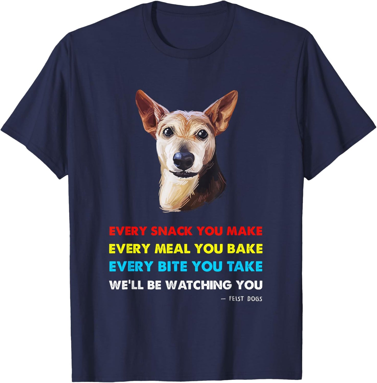 Feist Dog Shirt | Feist T-Shirt - T-Shirt | Navy