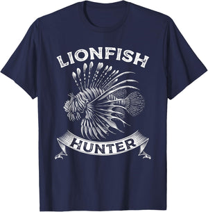 Lionfish Hunter Funny Lion Fish Lover T-Shirt - T-Shirt | Navy