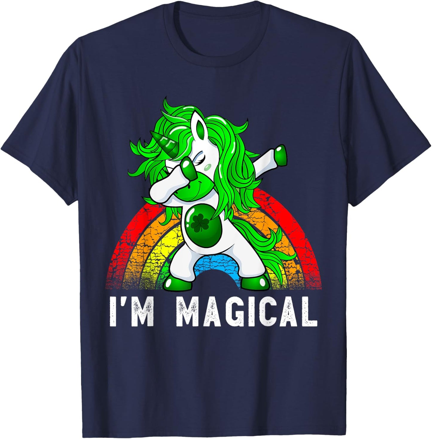Kids St Pattys Day Shirt by RobustCreative - Baby & Toddler St Patrick's Day - Black, Short Sleeve, Classic Fit, Cotton 60% Polyester 40% T-Shirt - T-Shirt | Navy