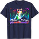 House CAT (New DJ Cat Kitty) T-Shirt - T-Shirt | Navy