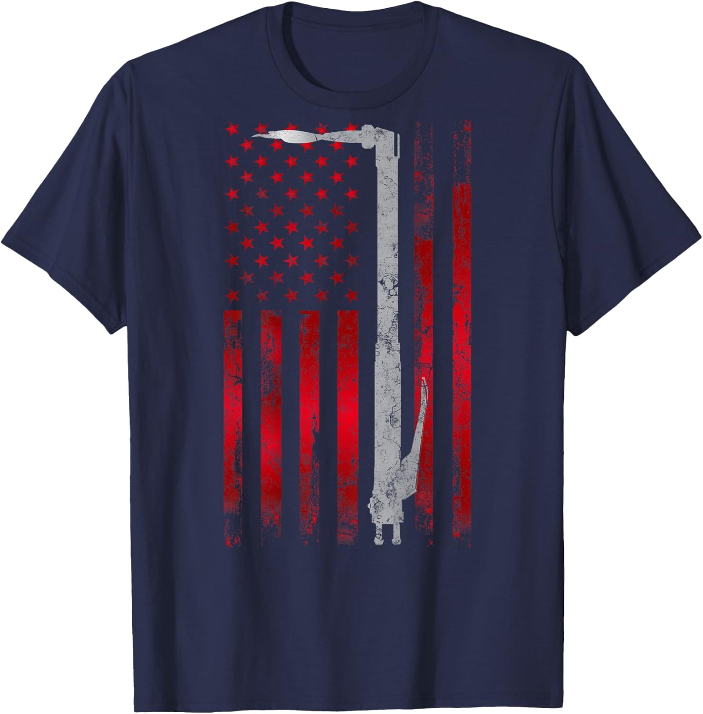 Welding Vintage Patriotic USA American Flag Welder gift T-Shirt - T-Shirt | Navy
