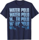 Retro Water Polo Silhouette Water Poloer T-Shirt - T-Shirt | Navy