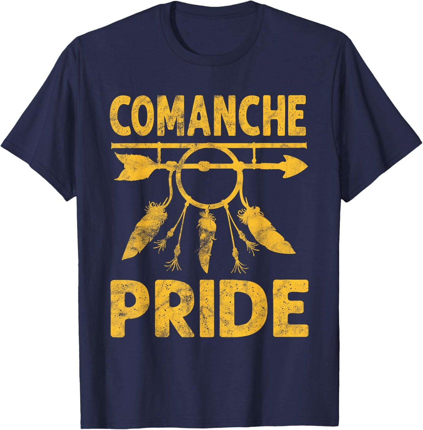 comanche Pride Native American vintage Gift Men Women T-Shirt - T-Shirt | Navy