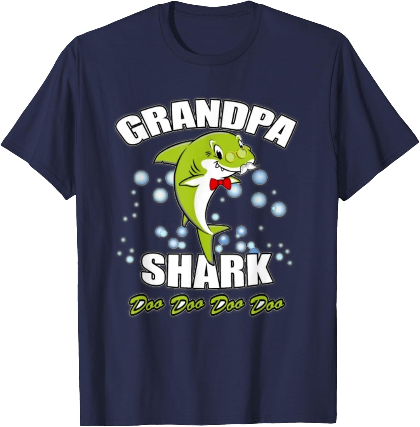 Pinkfong Grandpa Shark Official Product T-Shirt - T-Shirt | Navy