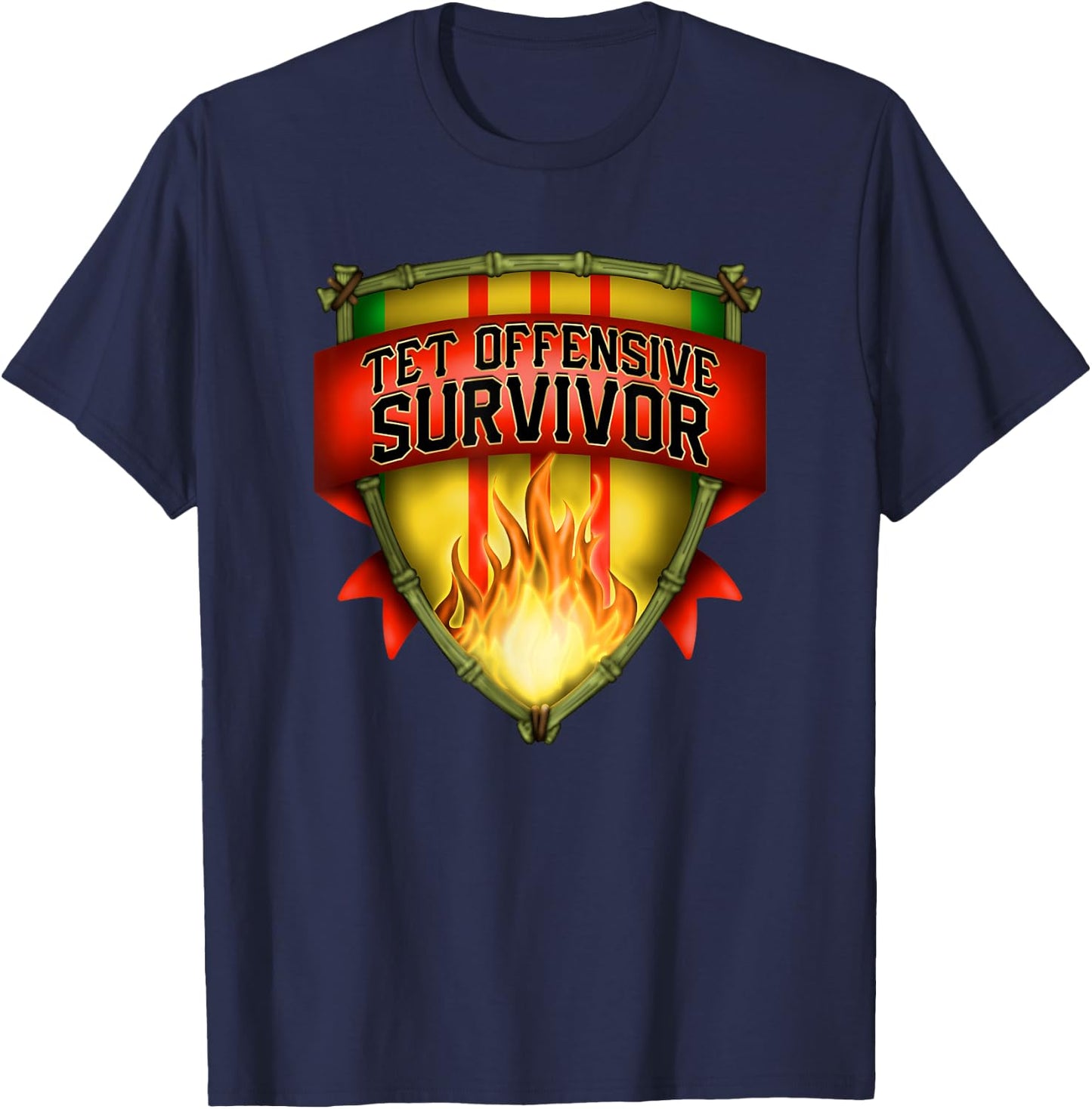 Vietnam Veteran Tet Offensive Survivor T-Shirt - T-Shirt | Navy