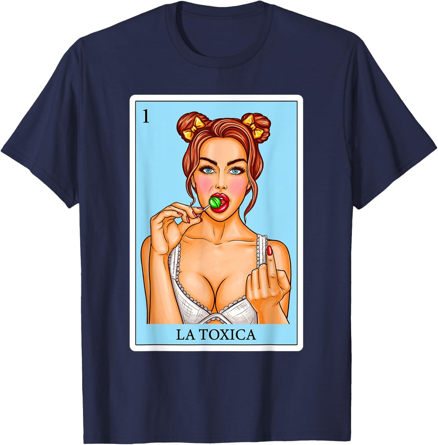 Toxica Women Gifts Spanish-Mexican Bingo Girls - La Toxica T-Shirt - T-Shirt | Navy