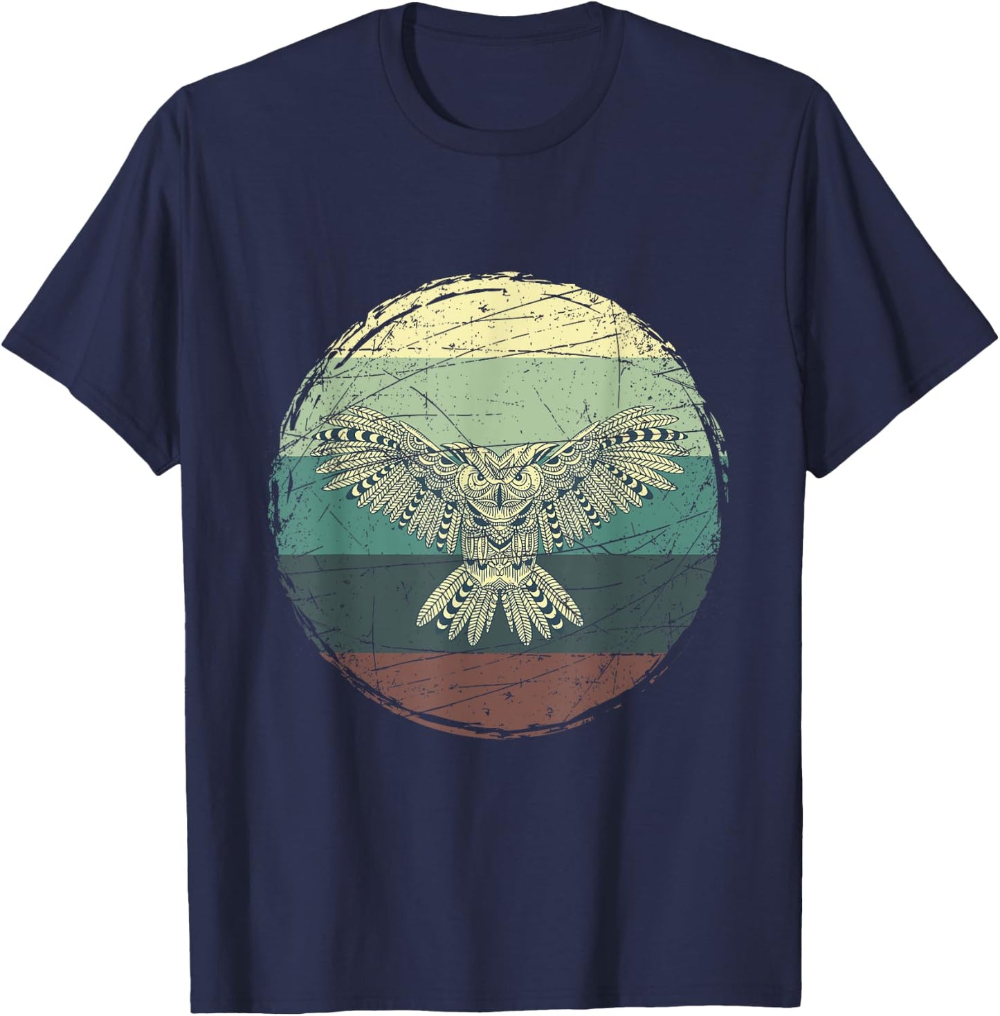 Retro Owl T-Shirt - T-Shirt | Navy