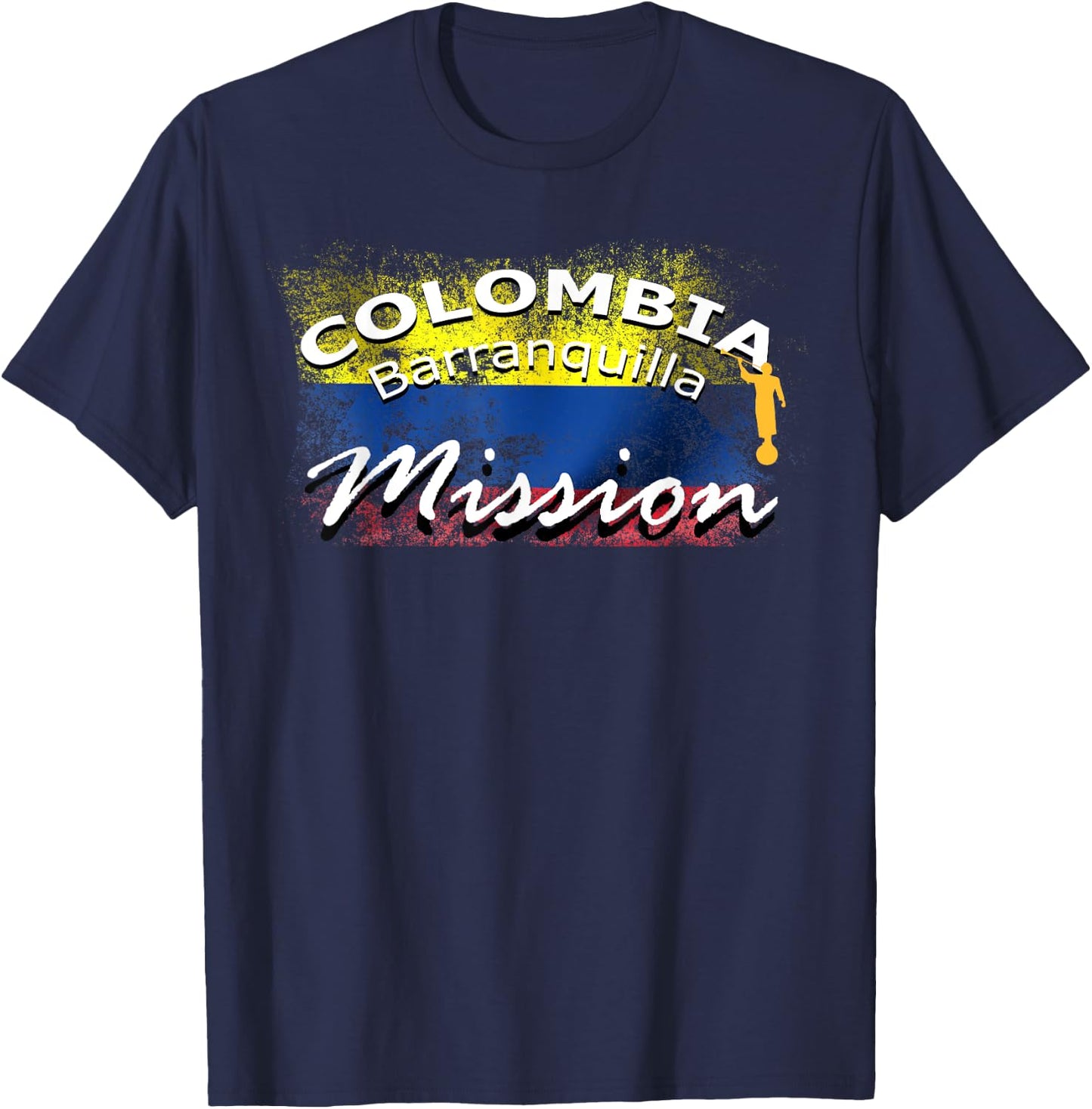 Colombia Barranquilla Mormon LDS Mission Missionary Gift T-Shirt - T-Shirt | Navy