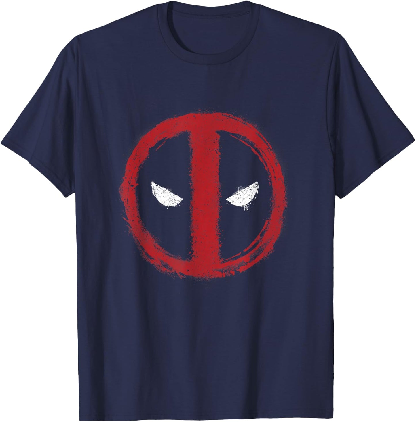 Marvel Deadpool Simple Painted Logo T-Shirt - T-Shirt | Navy
