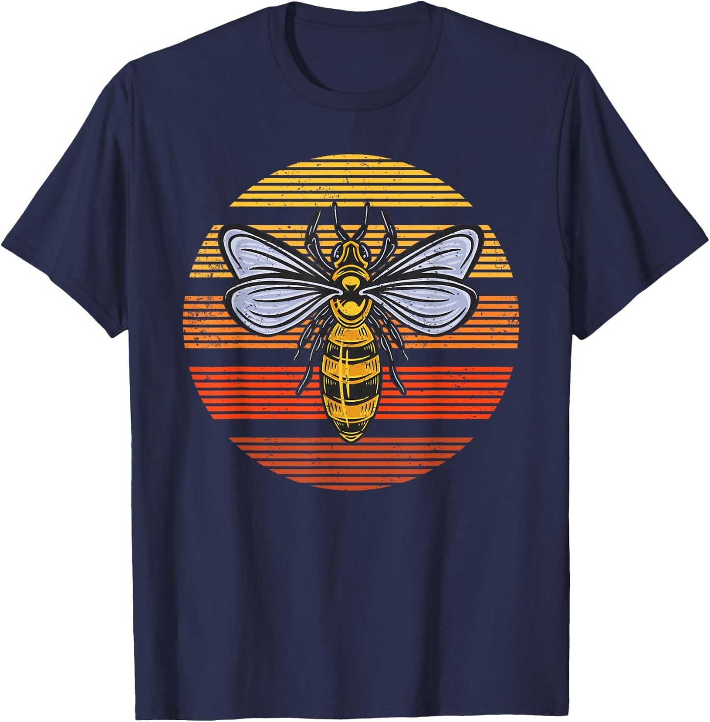 Wasp Insect Bird Lover Gift Vintage Retro Wasp T-Shirt - T-Shirt | Navy