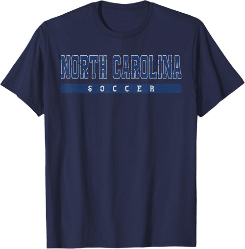 North Carolina Soccer Blue Vintage Text