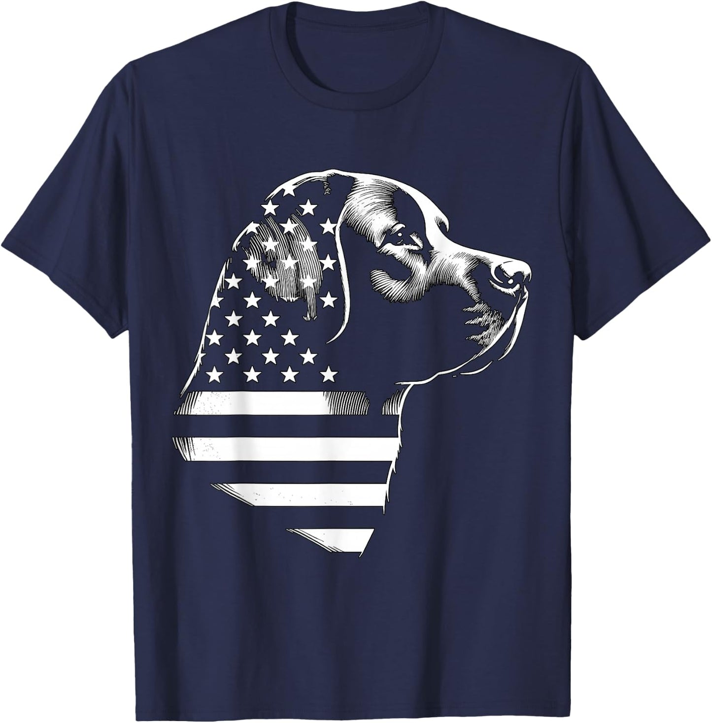 Patriotic Black Labrador Black Lab 4th of July T-Shirt - T-Shirt | Navy