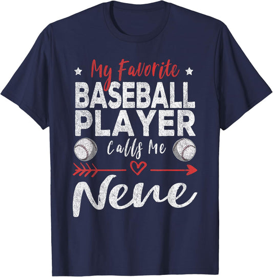 My Favorite Baseball Player Calls Me Nene T-Shirt - T-Shirt | Navy