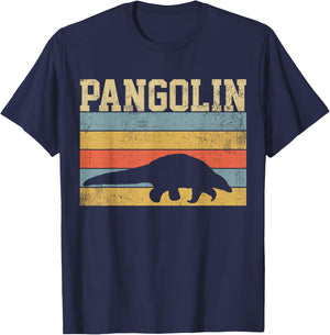 Pangolin Retro Vintage Gift T-Shirt - T-Shirt | Navy
