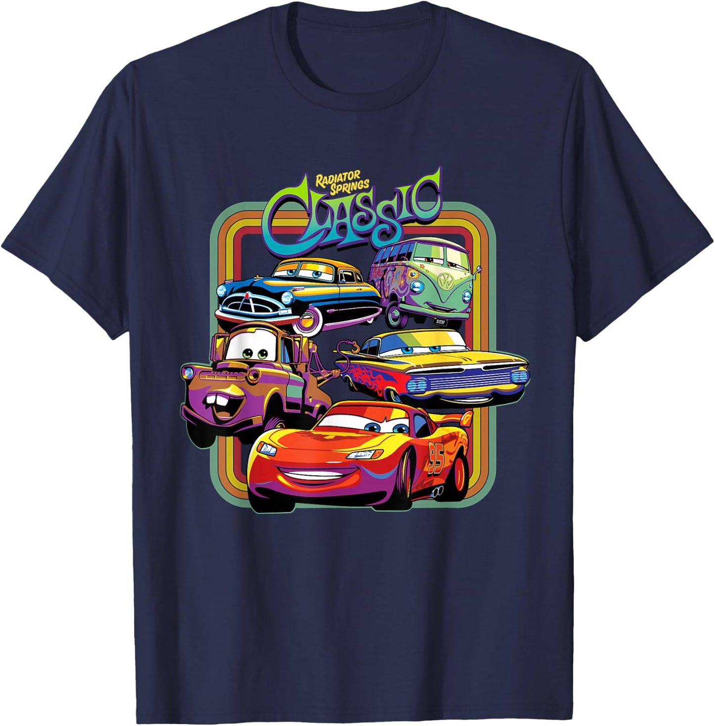 Disney Pixar Cars Radiator Springs Classic T-Shirt - T-Shirt | Navy
