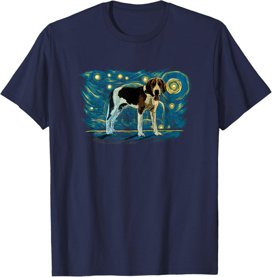 Retro Vintage Style American Foxhound T-Shirt - T-Shirt | Navy
