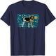 Retro Vintage Style American Foxhound T-Shirt - T-Shirt | Navy