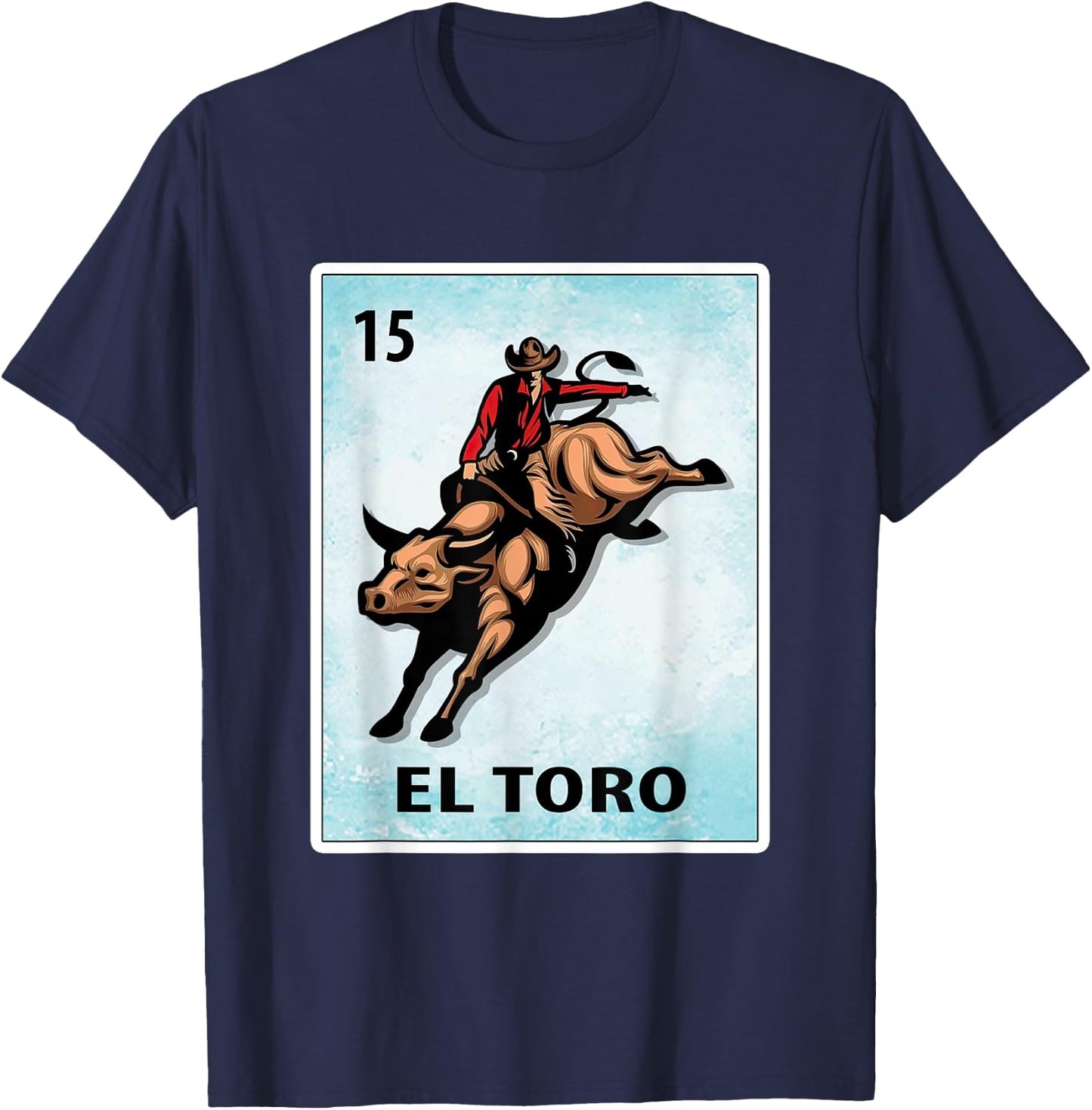 El Toro Mexican Bull Riding Cards T-Shirt - T-Shirt | Navy