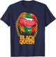 Black Queen Afro American Melanin Girl Lips Black History T-Shirt - T-Shirt | Navy