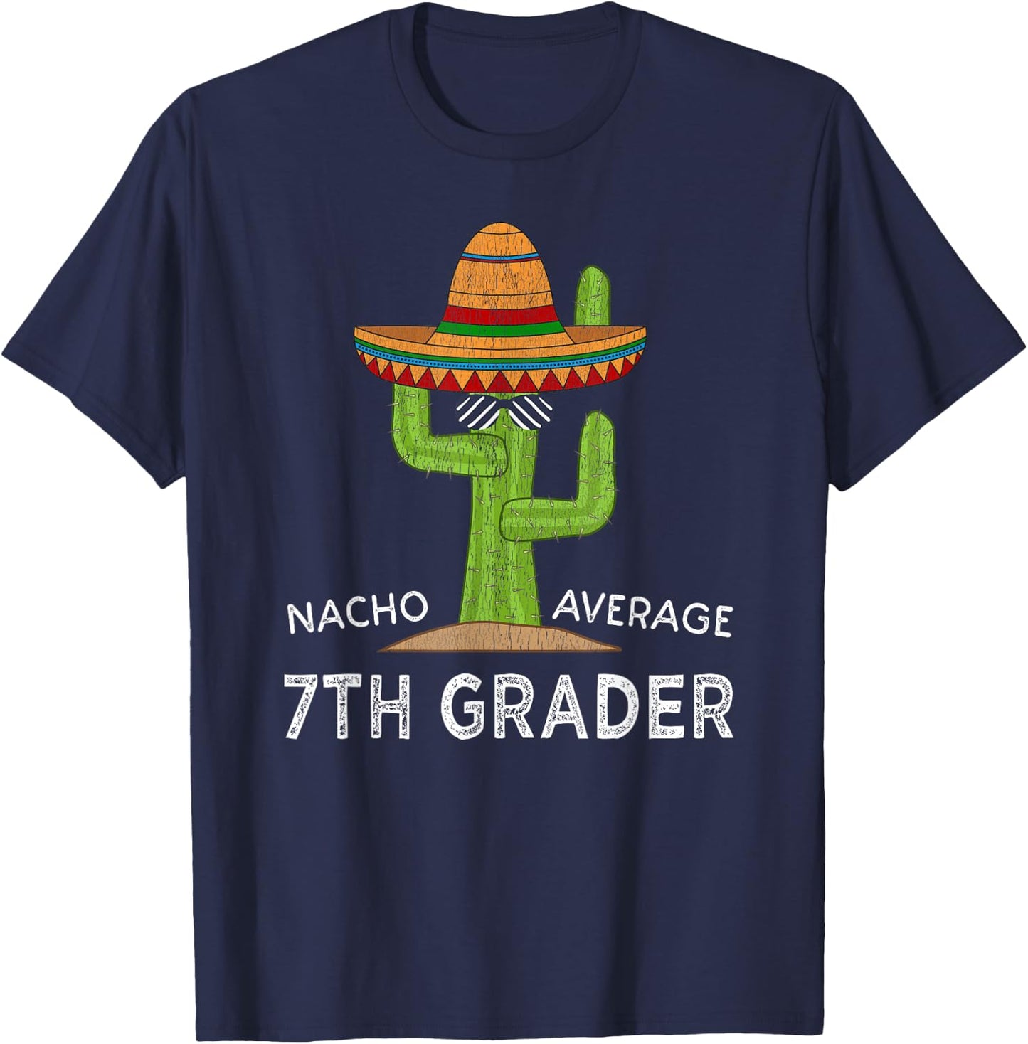 Fun Seventh Grader Back To School | Funny 7th Grade Student T-Shirt - T-Shirt | Navy