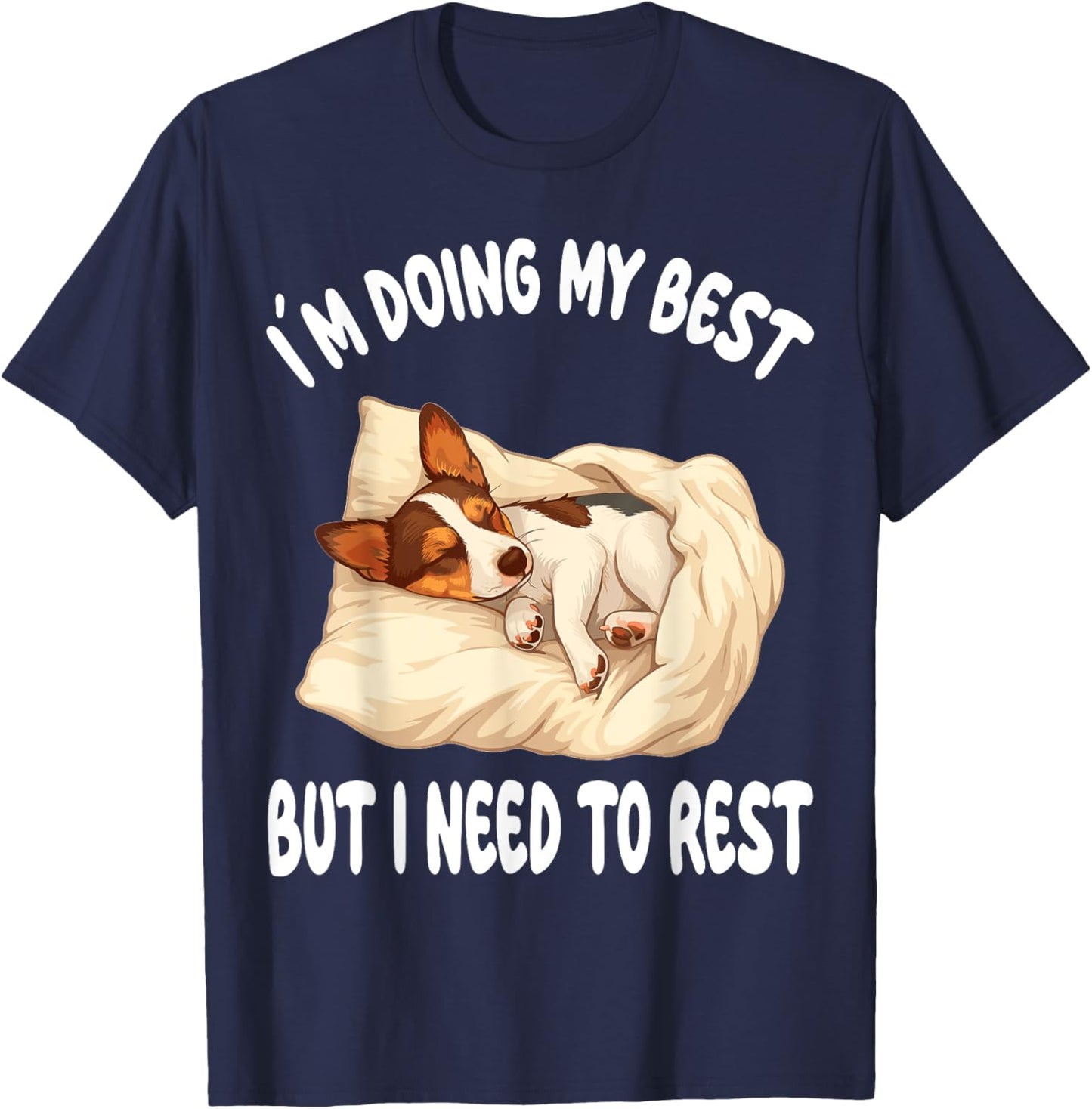 Rat Terrier Official Sleepshirt Pajamas Nightgown T-Shirt - T-Shirt | Navy