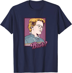Stranger Things Where's Barb? cartoon poster T-Shirt - T-Shirt | Navy