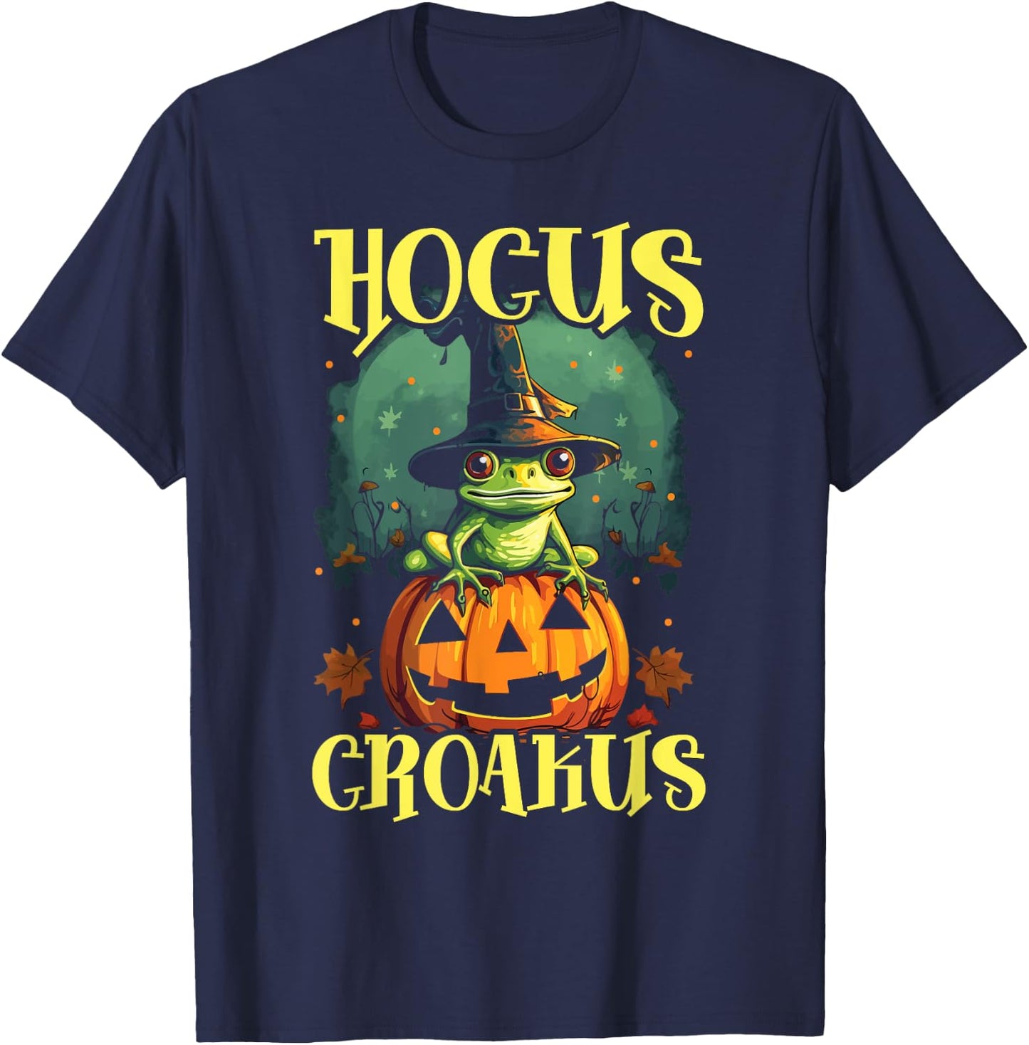 Frog Halloween Scary Toad Trick Or Treat Spooky Amphibian T-Shirt - T-Shirt | Navy