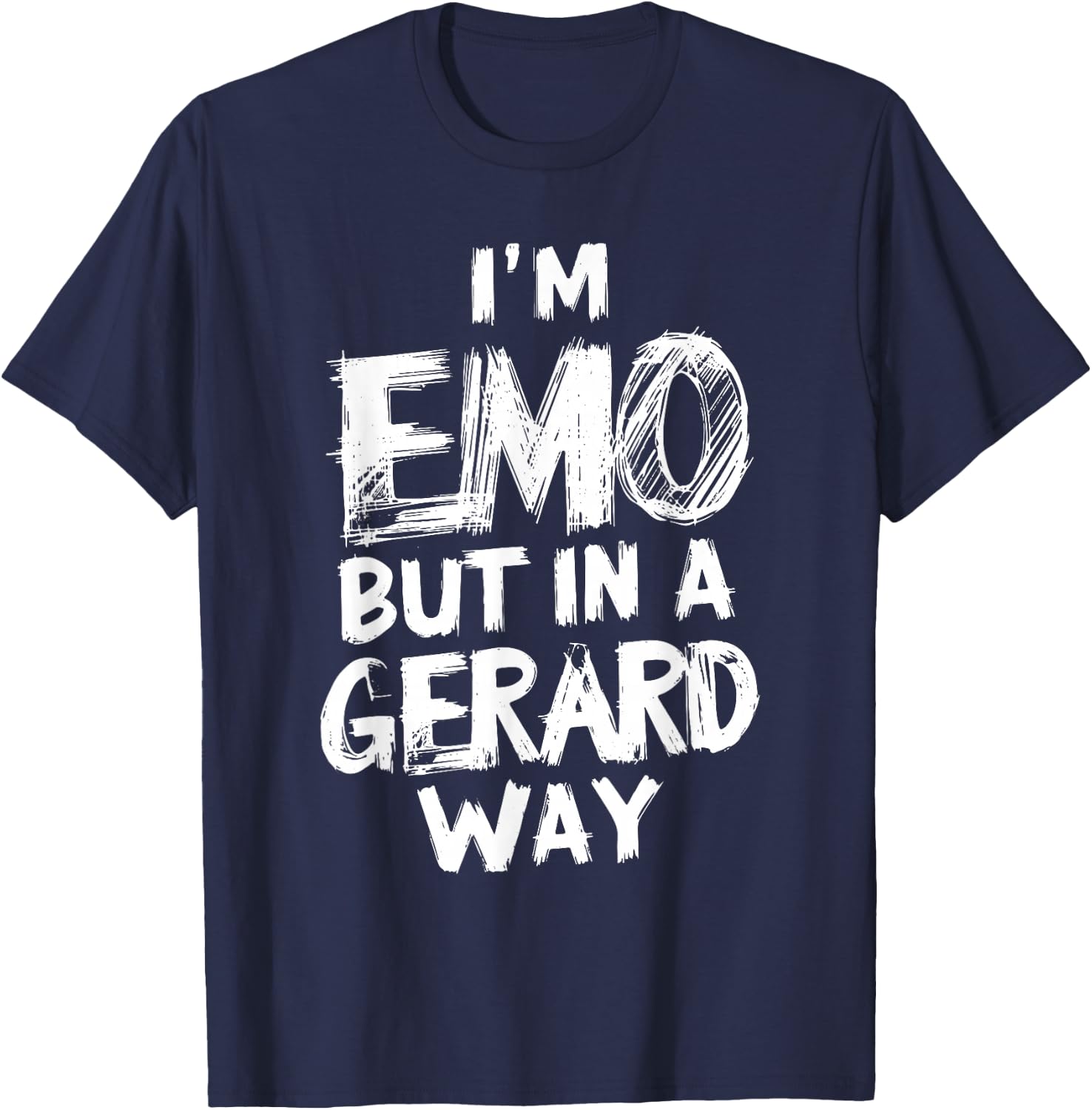 I'm Emo But In A Gerard Way E-Girl E-Boy Punk Goth T-Shirt - T-Shirt | Navy