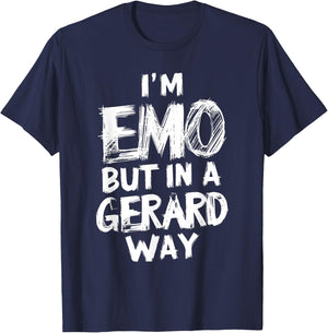 I'm Emo But In A Gerard Way E-Girl E-Boy Punk Goth T-Shirt - T-Shirt | Navy