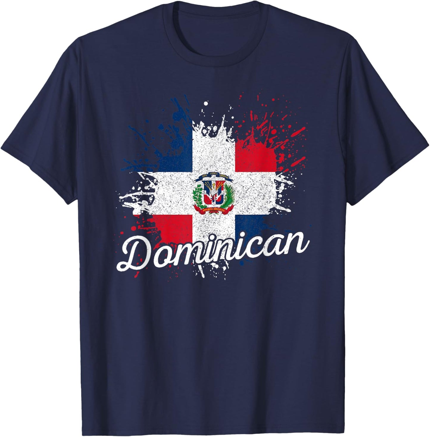 Dominican Republic Patriotic Dominican Flag T-Shirt - T-Shirt | Navy