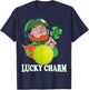 Funny St Patricks Day Gifts for Boys Men Lucky Charm Tennis T-Shirt - T-Shirt | Navy