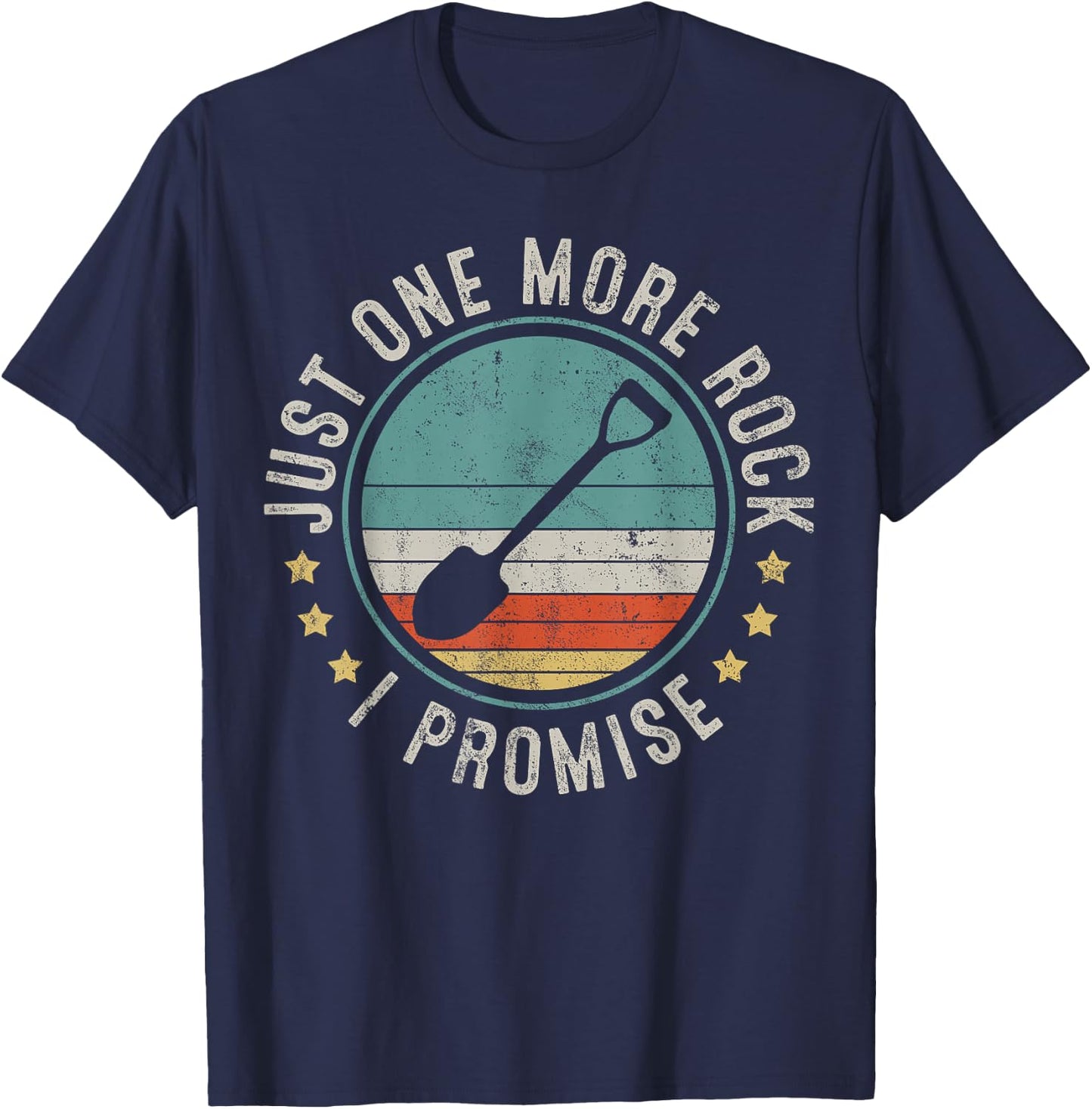 Geology Rockhounding Rocks Geologist Retro Vintage Gift T-Shirt - T-Shirt | Navy