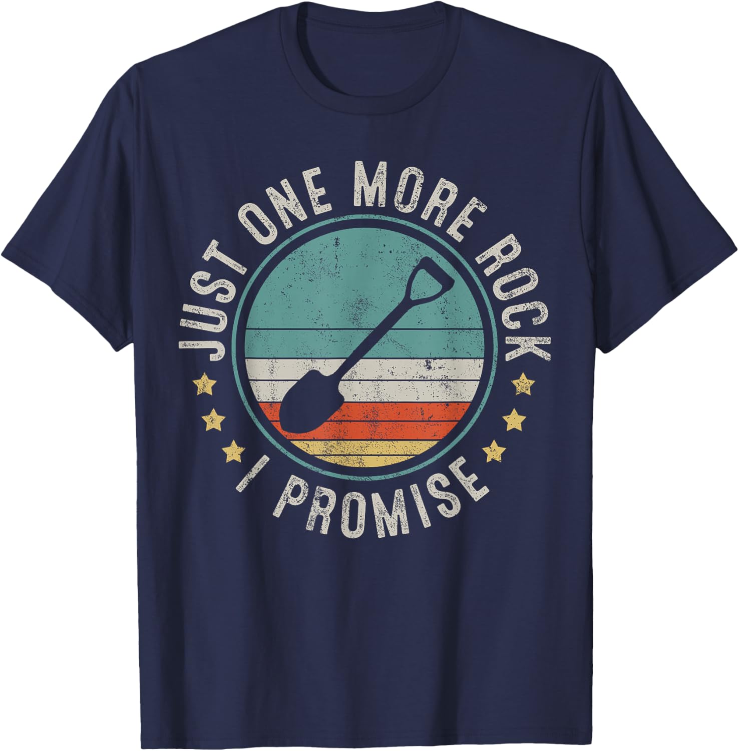 Geology Rockhounding Rocks Geologist Retro Vintage Gift T-Shirt - T-Shirt | Navy