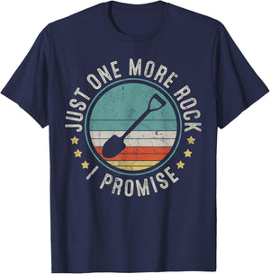 Geology Rockhounding Rocks Geologist Retro Vintage Gift T-Shirt - T-Shirt | Navy