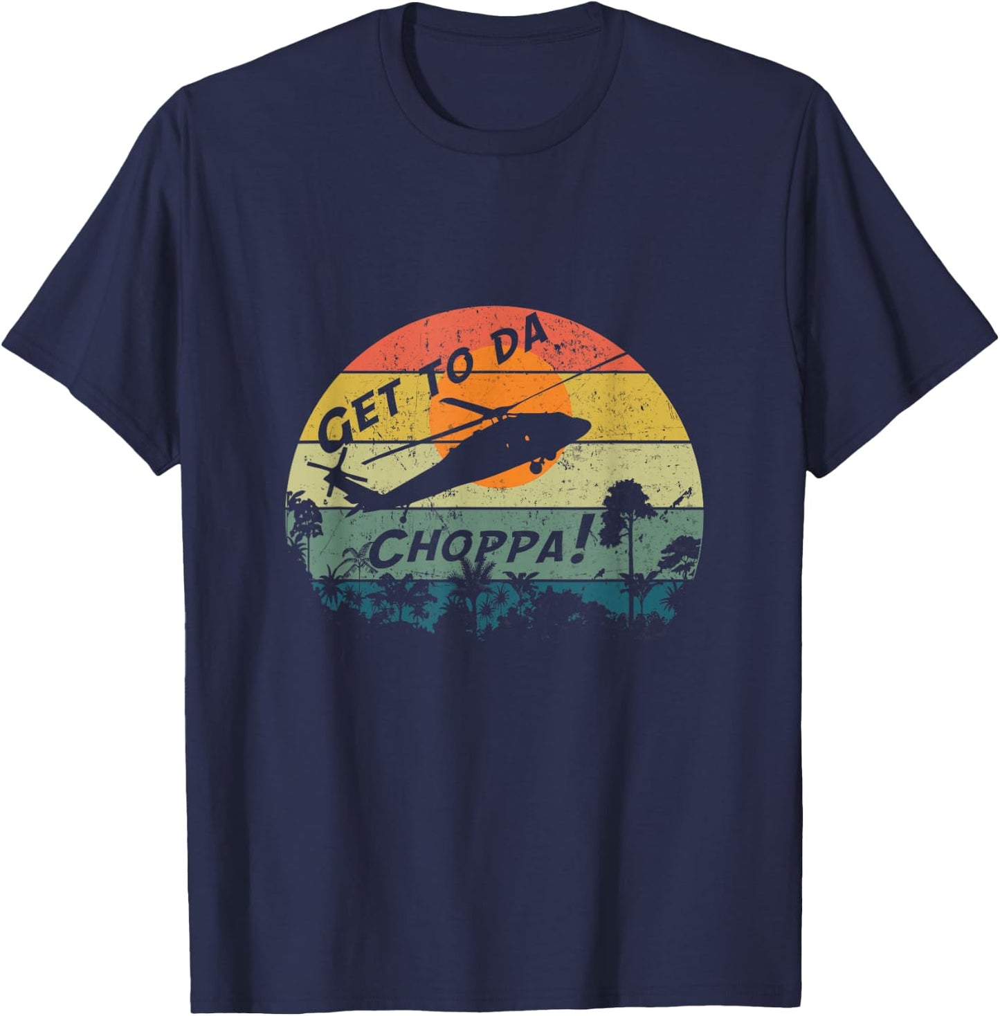 Retro Sci-Fi Get To The Chopper T-Shirt - T-Shirt | Navy