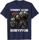 Tummy Ache Survivor Funny Cool Edgy Hard Skeleton Meme T-Shirt - T-Shirt | Navy