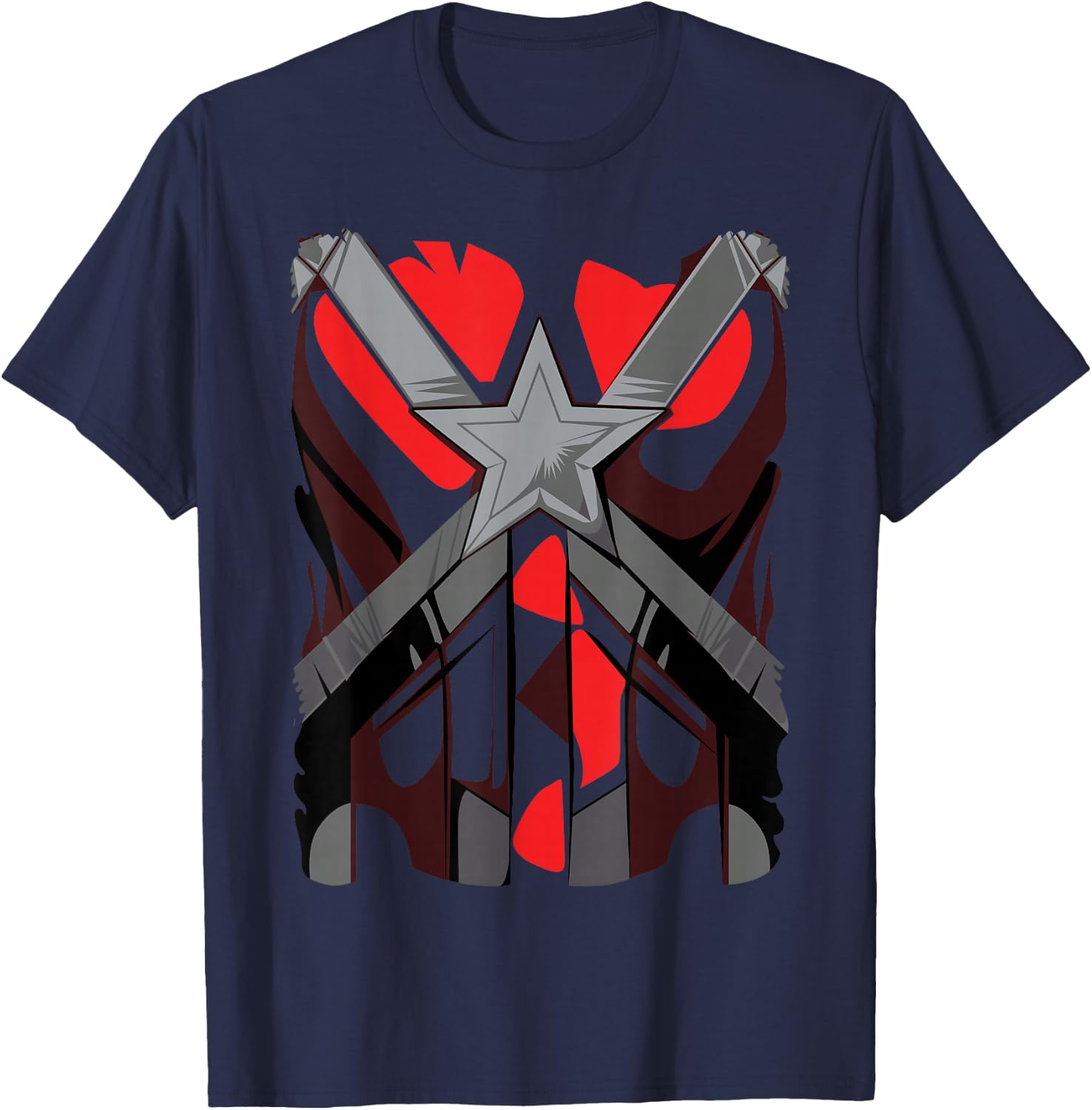 Marvel Black Widow Red Guardian Costume Halloween T-Shirt - T-Shirt | Navy