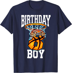 8th Birthday Basketball 8 Years Old Kids Gift T-Shirt - T-Shirt | Navy
