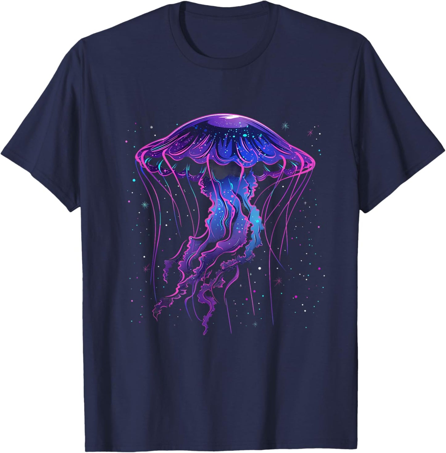 Jellyfish Sea Ocean Jellyfish Artwork Ocean Sea Animal Lover T-Shirt - T-Shirt | Navy