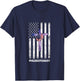 American Phlebotomist Phlebotomy Flag Cross Blood Gift T-Shirt - T-Shirt | Navy