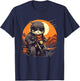 Biker American Shorthair Cat Riding Motorcycle T-Shirt - T-Shirt | Navy