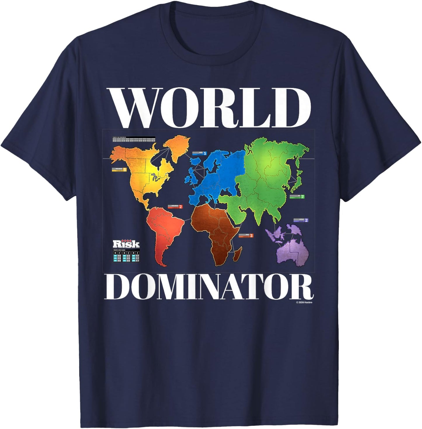 Risk World Dominator T-Shirt - T-Shirt | Navy