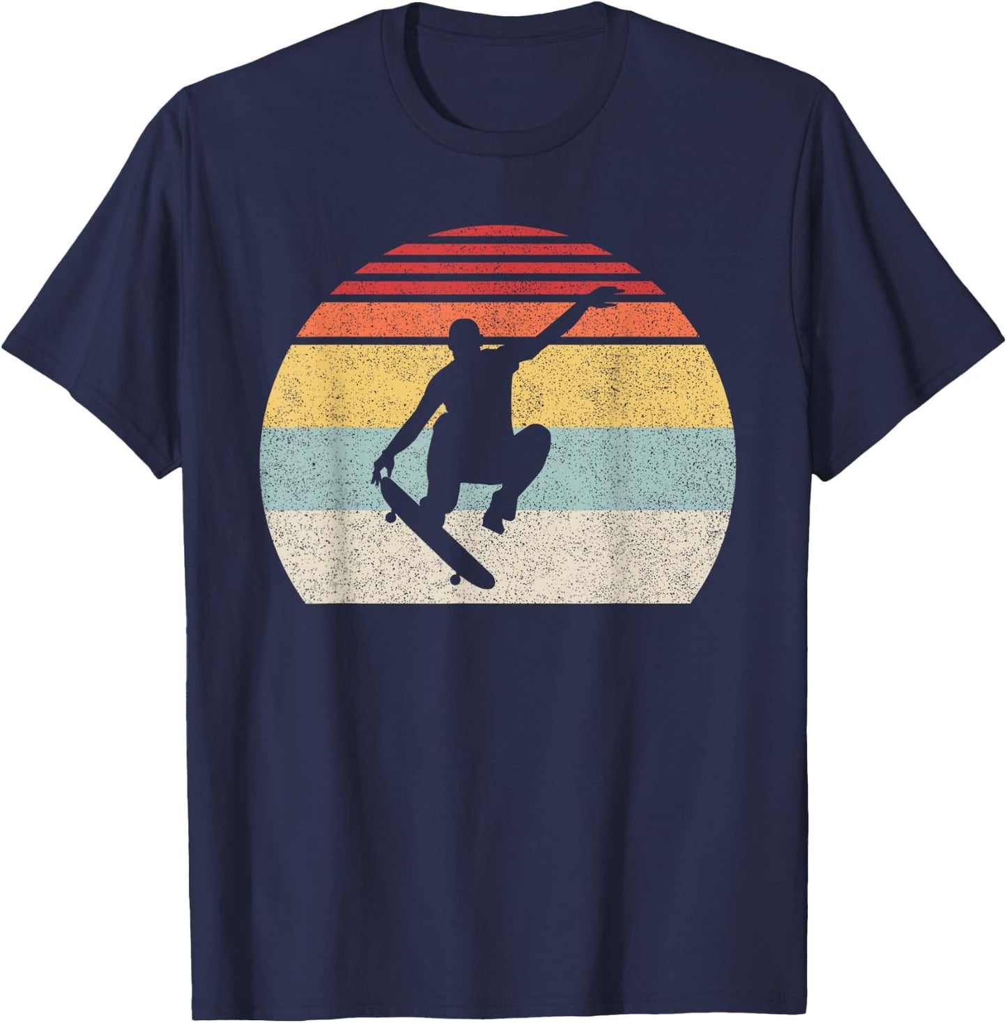 Retro Skateboarding Shirt Skateboarder Skater Gifts Vintage T-Shirt - T-Shirt | Navy