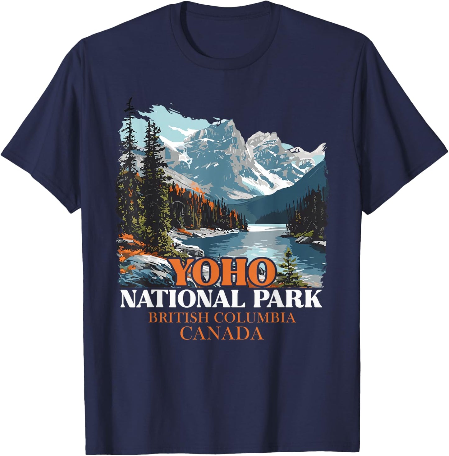 Yoho National Park British Columia Canada T-Shirt - T-Shirt | Navy