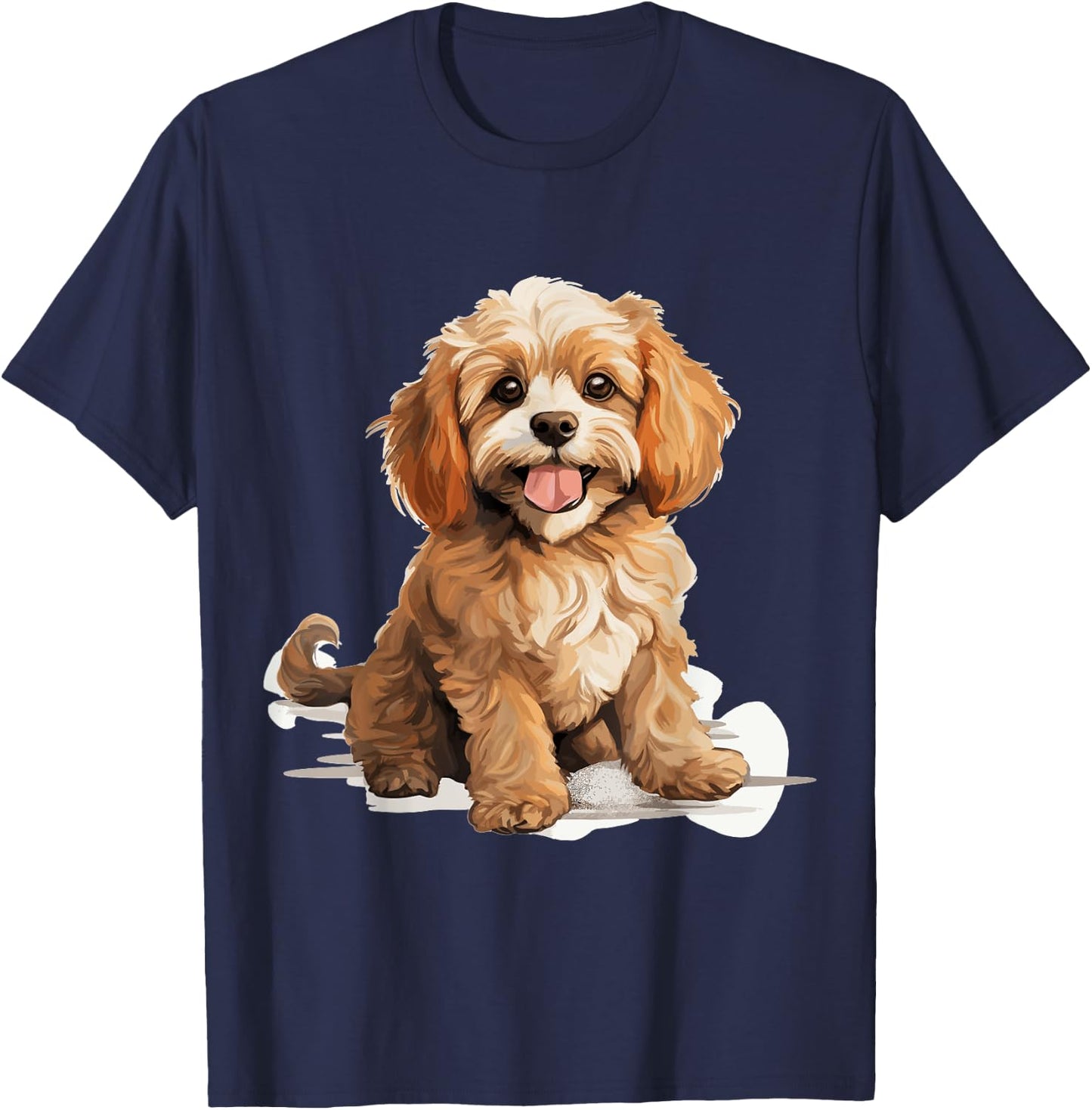 Cavapoo Dog Breed Pet Cute Graphic Women Girls Kids T-Shirt - T-Shirt | Navy